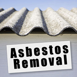 Asbestos removal concept image with copy space